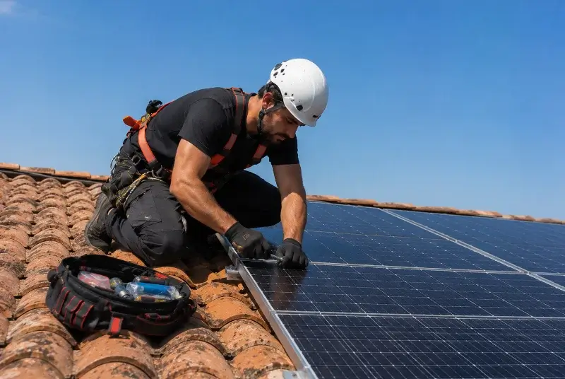 Maintenance et monitoring de panneaux solaires à Lyaud